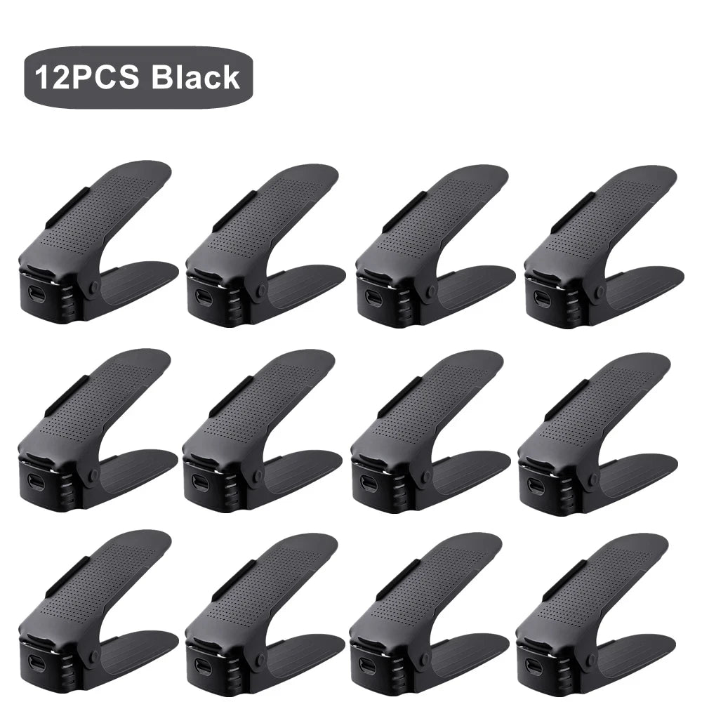 12Pcs StepSave Adjustable Shoe Organiser