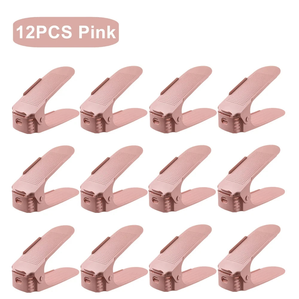 12Pcs StepSave Adjustable Shoe Organiser