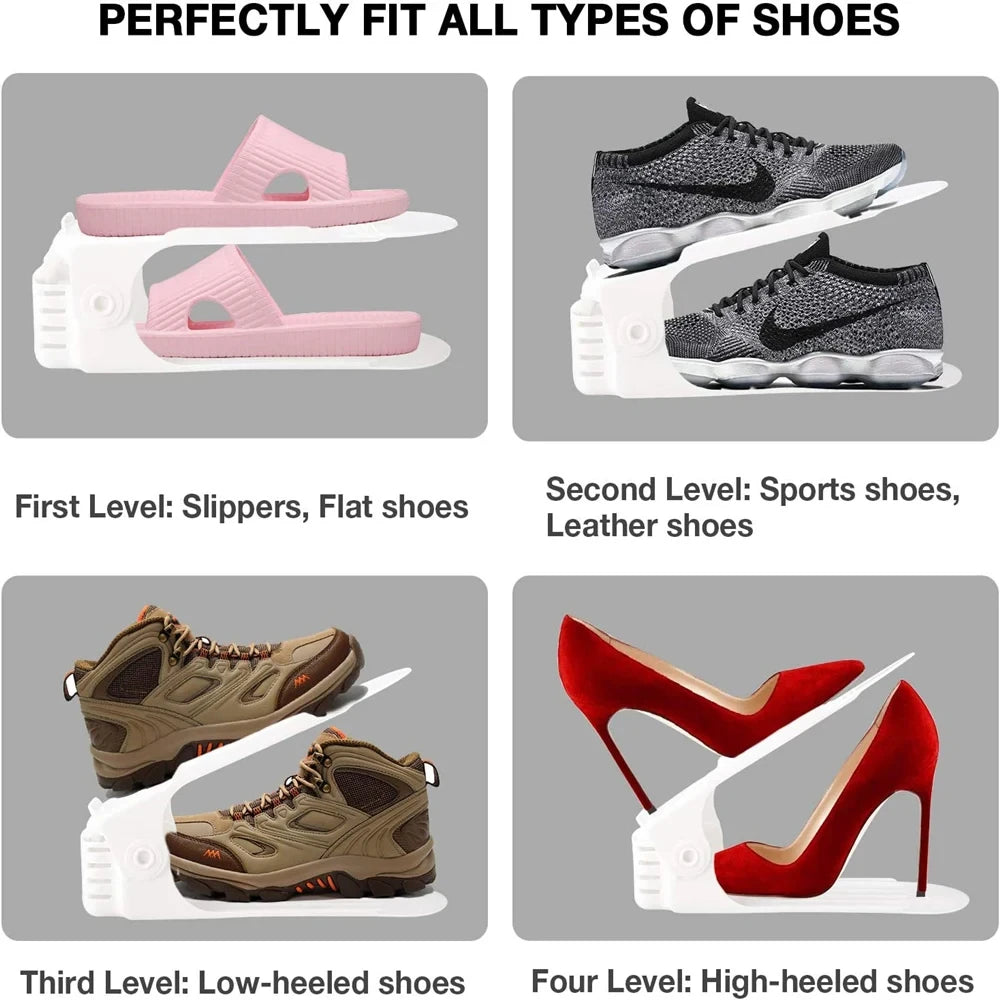 12Pcs StepSave Adjustable Shoe Organiser
