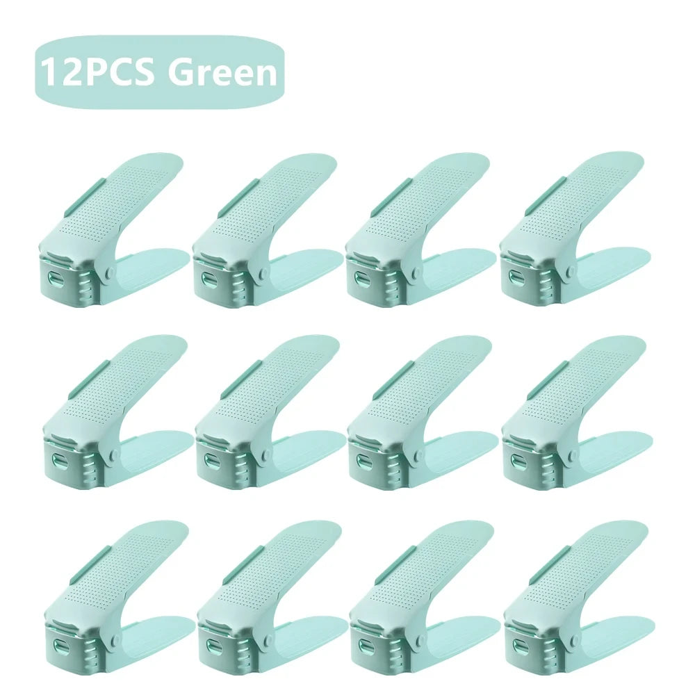12Pcs StepSave Adjustable Shoe Organiser
