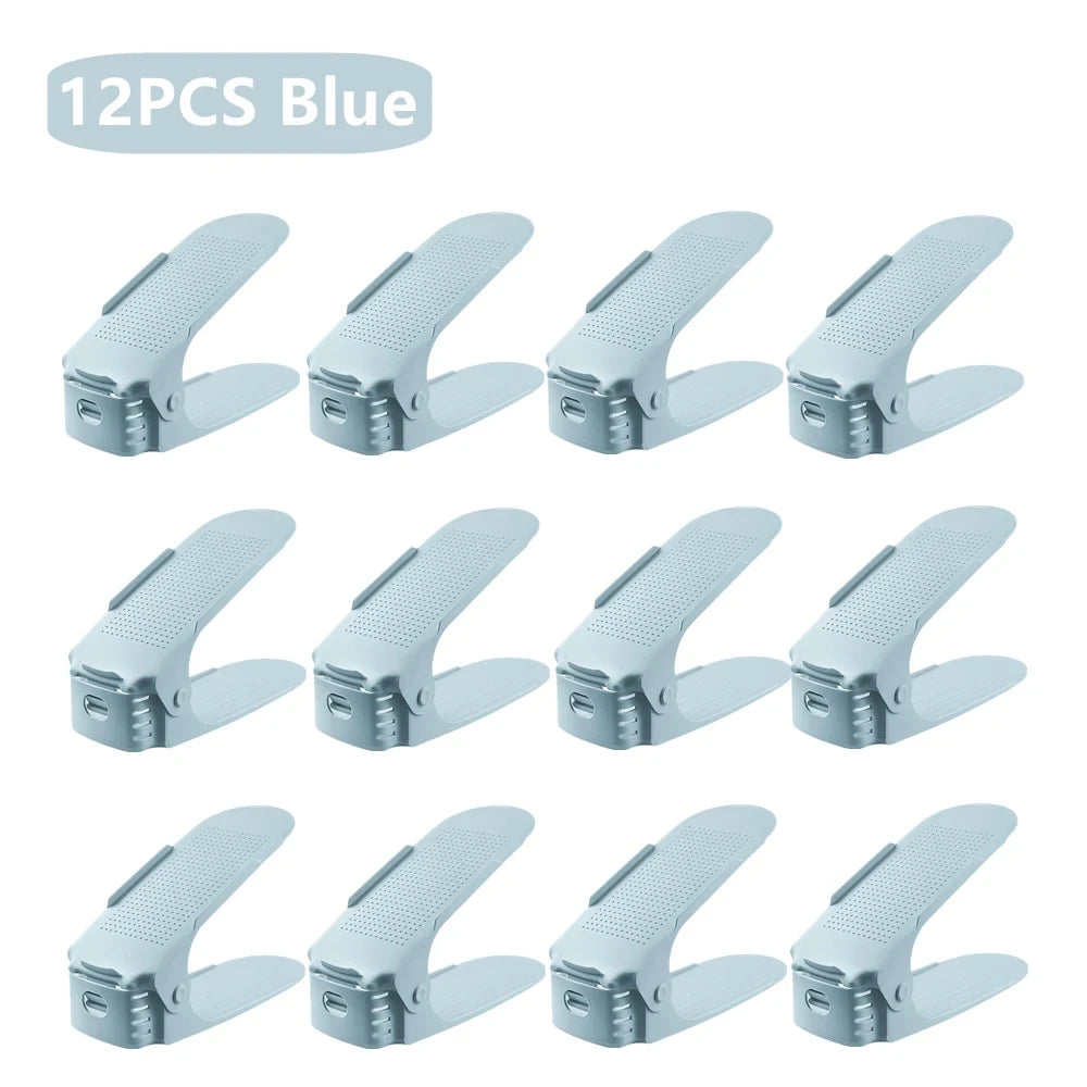 12Pcs StepSave Adjustable Shoe Organiser